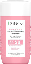 Sinoz Pink Touch Color Correcting Treatment SPF 50+ – Redness Reducer & Skin Tone Equalizer, 50ml