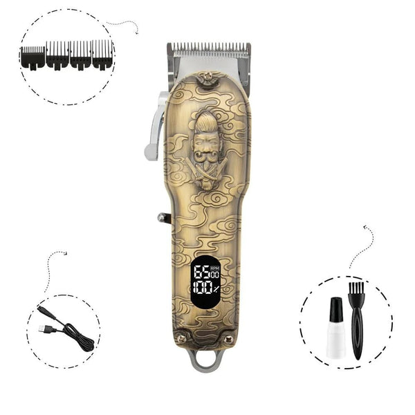 Globlastar Professional Hair Clipper – LED Display, Adjustable Blade Length, Long‑Life Battery & Powerful Motor