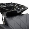 Globalstar XT-203-2-2 Black Shampoo Chair with Basin – Professional Salon Backwash Unit Premium Leather