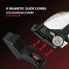 WMARK NG-7230 Professional Hair Clipper Stainless Steel DLC Blades - Charging Base 150min Battery Black