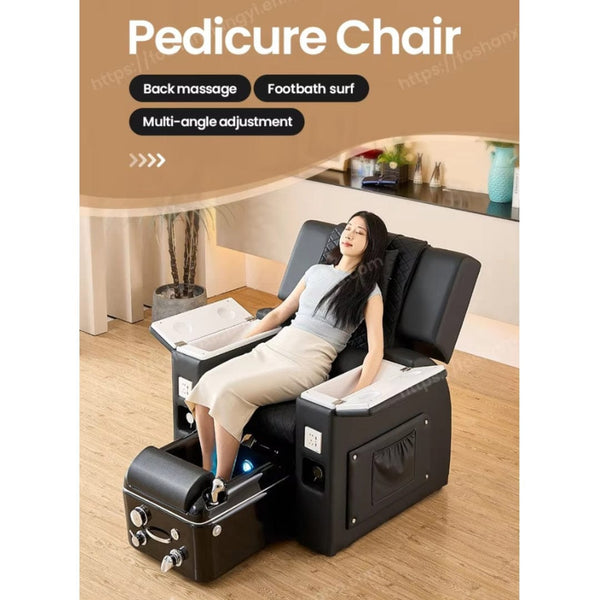 Globalstar M01 Pedicure Chair – Electric Massage Reclining Foot Spa for Nail Salons with Whirlpool Tub