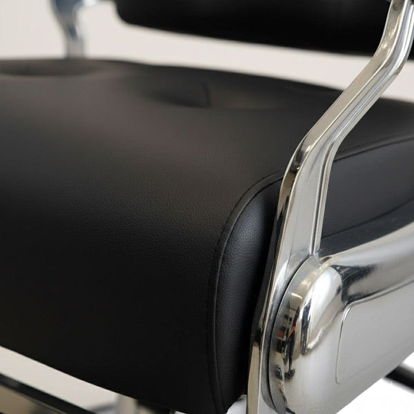 Globalstar Black Professional Barber Chair BC9996 – Hydraulic Lift & Leather Upholstery for Salons