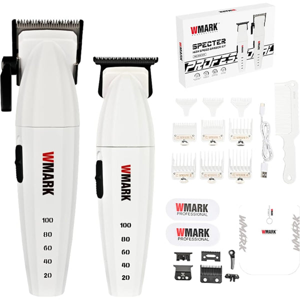 WMARK NG-8632KIT Professional Hair Clippers Trimmers Set LED Display Barber Kit Gift Box