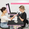 Globlastar Rolling Portable Manicure Table with 2 Drawers, Mirror & Nail Polish Organizer – Mobile Nail Tech Workstation