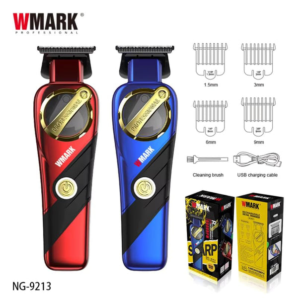WMARK NG-9213 Professional Detail Trimmer 9000 RPM Cordless T-Blade Hair Clipper 0.1mm Precision Outliner