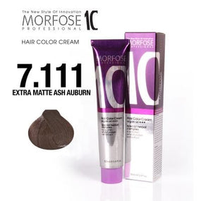 Morfose 10 Hair Color Cream with Argan Oil - 7.111 Extra Matt Ash Blonde, 100ml