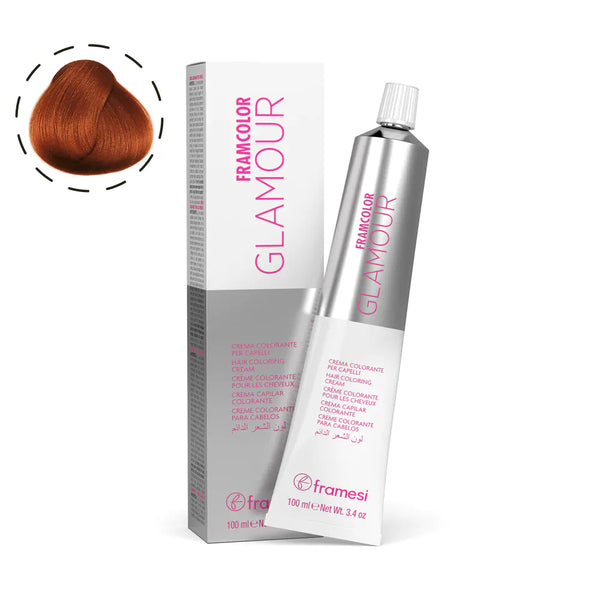 Framesi FramColor Glamour Auburn Series 100ml – Permanent Professional Hair Color with 100% Grey Coverage