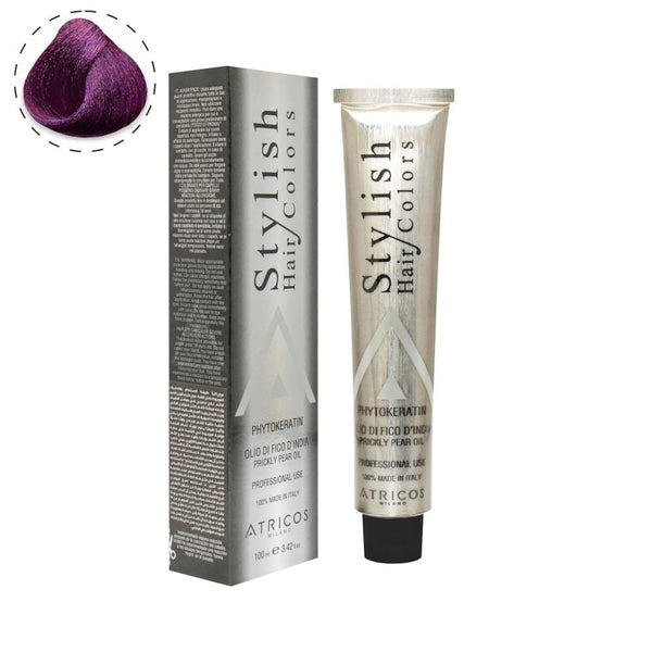 Atricos Milano Stylish Hair Color – Violet Series | Professional Permanent Cream Color 100ml