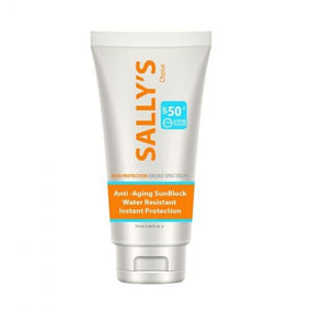 Sally's Choice Anti Aging Water Resistant And Oil Free High Protection Sunblock With SPF 50+ 70ml - Awarid UAE