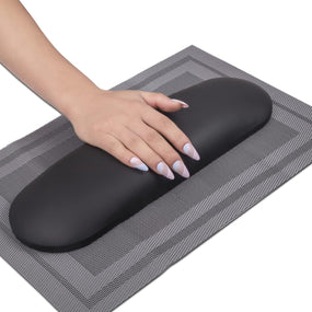 Globalstar Luxury Nail Arm Rest Pillow and Mat Black - Manicure Hand Rest Cushion Pad for Nail Technicians (Black)