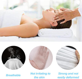 Globalstar 100Pcs Disposable Massage Table Sheets - 30cm x 60cm Non-Woven Fabric Bed Covers, Soft and Breathable, Ideal for Beauty Spa and Tattoo Salon (White)