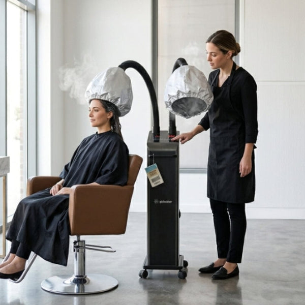 Globlastar BM3072 Digital Nano Hair Steamer Black – Professional Salon Steamer with Rolling Wheels