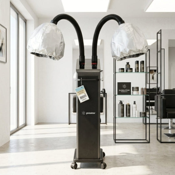 Globlastar BM3072 Digital Nano Hair Steamer Black – Professional Salon Steamer with Rolling Wheels