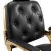 Globlastar BC-9998 Black Gold Barber Chair – 360° Rotating Reclining Salon Chair