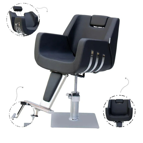 GlobalStar BX-2028B Black Professional Women's Hydraulic Salon Chair