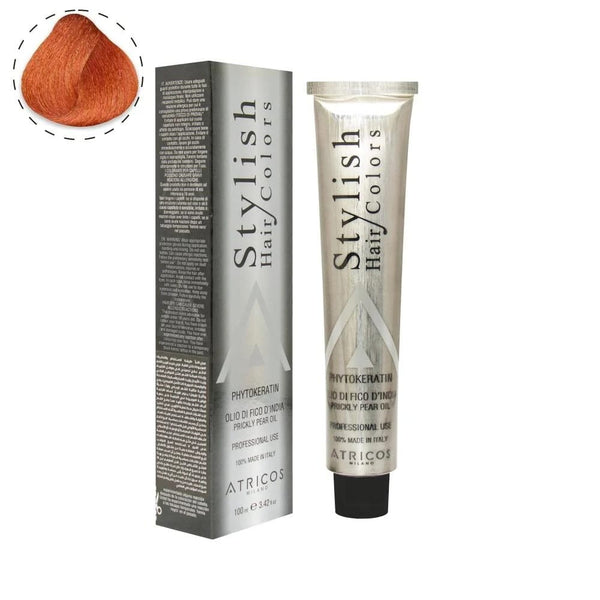 Atricos Milano Stylish Hair Color – Copper Intense Series | Professional Permanent Cream Color 100ml