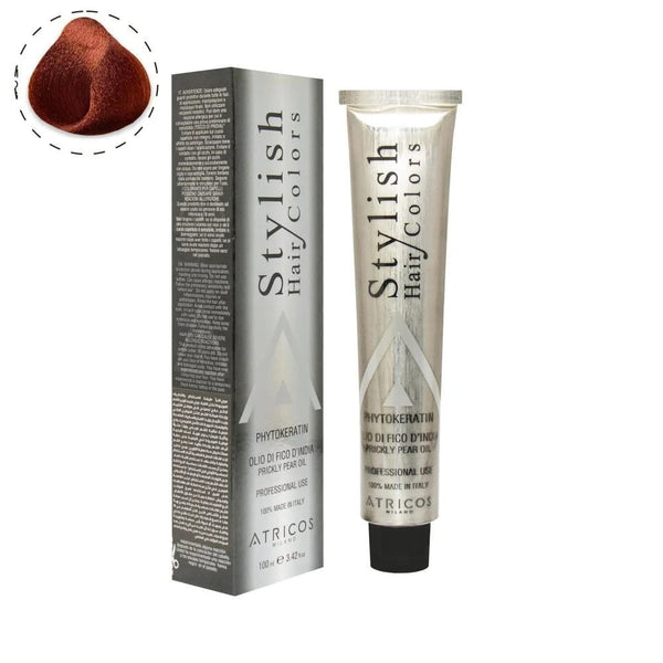 Atricos Milano Stylish Hair Color – Copper Mahogany Series | Professional Permanent Cream Color 100ml