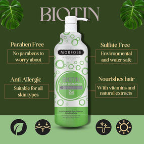 Morfose Biotin Hair Shampoo 1000ml - Nourish and Strengthen with Biotin