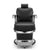 Globalstar DY-11 Black Barber Chair with Silver Base – Brown Premium Leather, 360° Swivel & Reclining Salon Chair