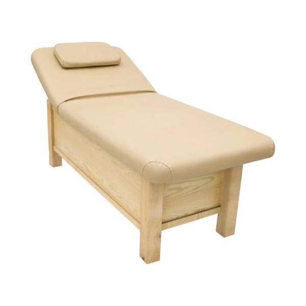 Globalstar Premium Wooden Massage Bed, Beige Color for Ultimate Comfort