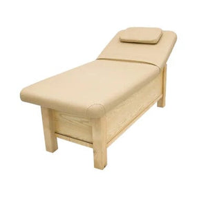 Globalstar Premium Wooden Massage Bed, Beige Color for Ultimate Comfort