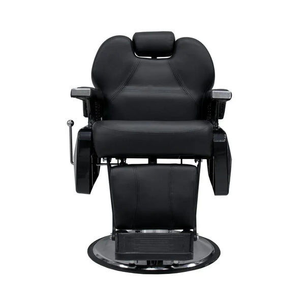 Globalstar 2687 Black Men’s Barber Chair – Hydraulic Reclining Salon Chair with Adjustable Headrest