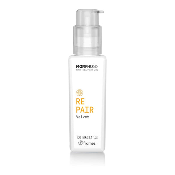 Framesi Morphosis Repair Velvet 3.4 fl oz/ 100ml – Leave-In Conditioner with Camellia Oil & Hyaluronic Acid for Damaged Hair