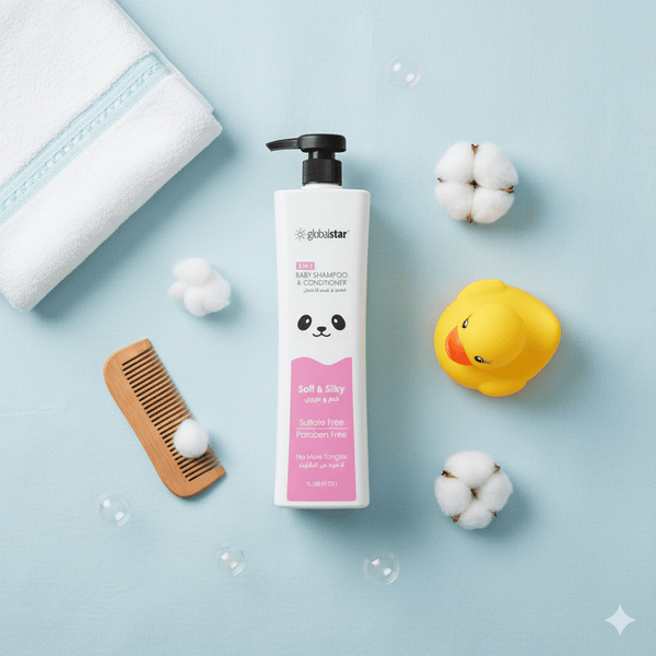 Globalstar 2 in 1 Baby Shampoo & Conditioner Soft & Silky – Paraben & Sulfate Free, 1L
