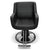 Globalstar 2028B Black Leather Salon Chair – Armrests & Stainless Steel Footrest