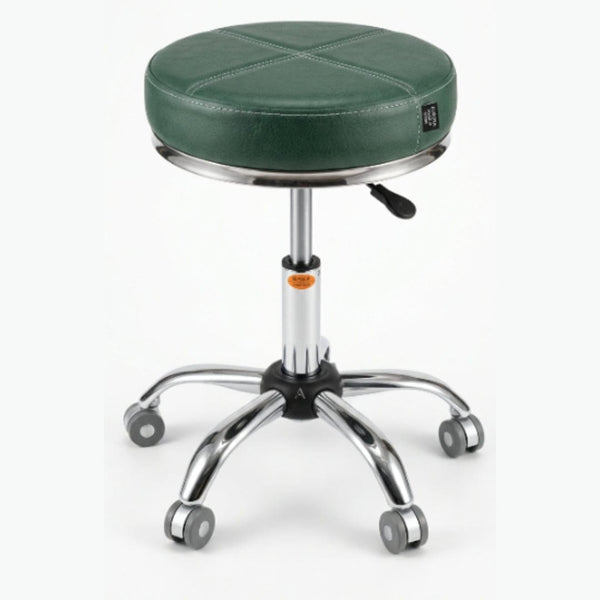 Globalstar Sage Green Professional Salon Stool 3018SX-GQ – Adjustable Hydraulic Rolling Stool with Chrome Base