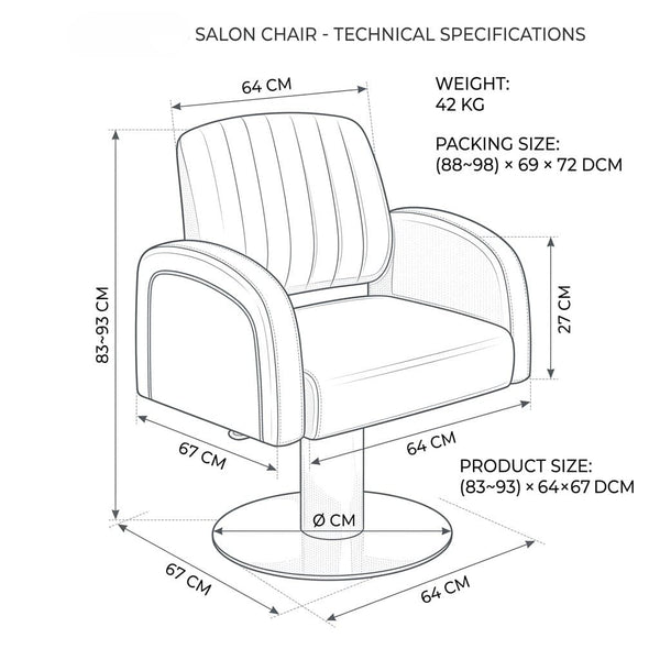 Globalstar Green Stainless Steel Base Styling Chair - Ergonomic Salon Chair with 360° Swivel