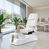 Globalstar White Quilted Spa Chair with Footbath HG-170 – Luxury Salon Pedicure Chair