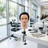 Globalstar Mannequin Training Head – Professional Black Hair Practice Head for Hairdressing
