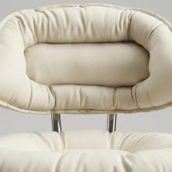 GlobalStar YT-3 Manicure Chair – Cream White Hydraulic Rolling Salon Chair with Backrest & Armrests