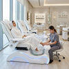 Globalstar White Quilted Spa Chair with Footbath HG-170 – Luxury Salon Pedicure Chair