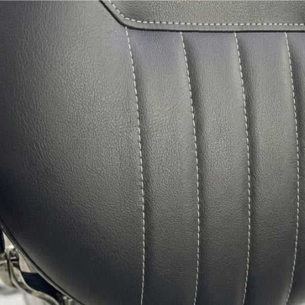 GlobalStar BC-2020 Black Barber Chair – Premium Leather Hydraulic Salon Chair Chrome Base