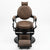 Globalstar Brown Barber Chair with Black Frame – Premium Leather, 360° Swivel & Reclining Salon Chair