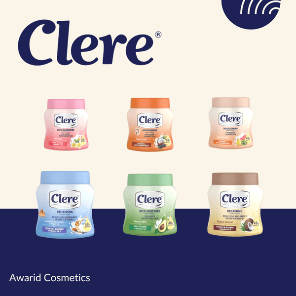 Clere Cocoa Butter Body Cream with NutriMoist - Luxurious Hydration and Skin Care for Up to 48 Hours