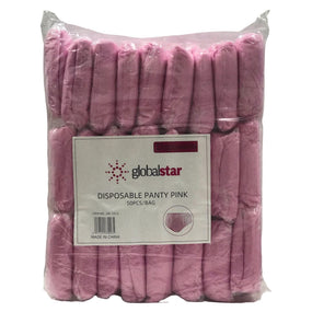 Globalstar Unisex Non Woven Disposable Underwear Panty Pink 50pcs DP-1013 - Awarid UAE