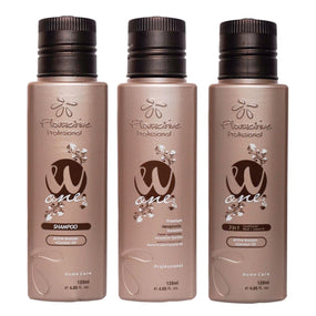 Floractive W One Nano Protein Hair Straightening Kit 1x3 120ml (Shampoo, Conditioner, Protein) - Awarid UAE