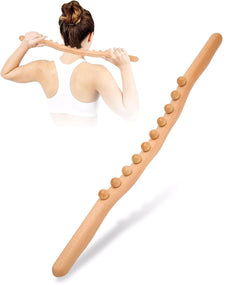 Globalstar 10 Beads Wooden Gua Sha Massage Rolling Bar For Body FY-10