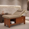 Globalstar 4783BI massage bed with adjustable backrest mechanism showing multiple reclining angles 0 to 45 degrees