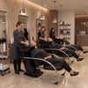 Globalstar AW-3094 Black & Silver Hair Washing Chair – Elegant Salon Shampoo Chair
