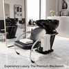 Globalstar AW-3094 Black & Silver Hair Washing Chair – Elegant Salon Shampoo Chair