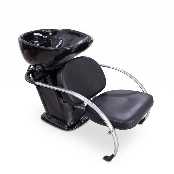 Globalstar AW-3094 Black & Silver Hair Washing Chair – Elegant Salon Shampoo Chair