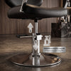 Globalstar AW-556-B Premium Black Leather Styling & Makeup Chair – Stainless Steel Salon Chair for Women