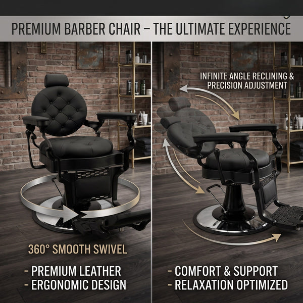Globalstar Classic Barber Chair Aluminum AW-9147