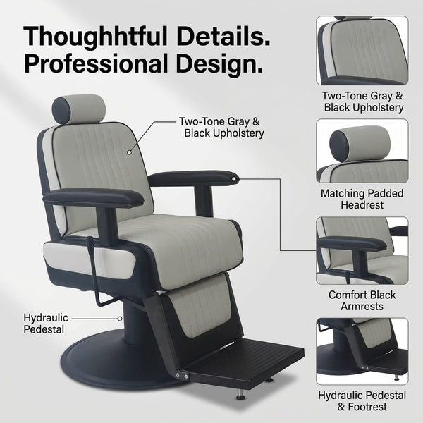 Globalstar BX-2959-3 Premium Barber Chair for Professional Salon