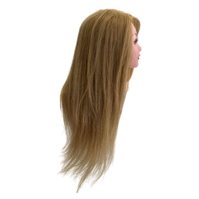 Globalstar Mannequin Training Head With 100% 24 inches Human Hair Blonde Color HJ-102 - Awarid UAE
