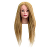 Globalstar Mannequin Training Head With 100% 24 inches Human Hair Blonde Color HJ-102 - Awarid UAE